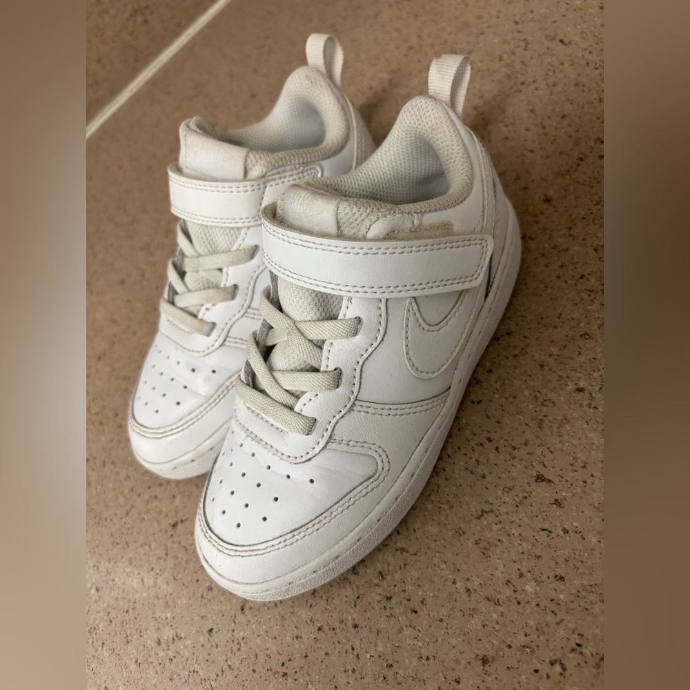 White Nike Court Borough sneakers